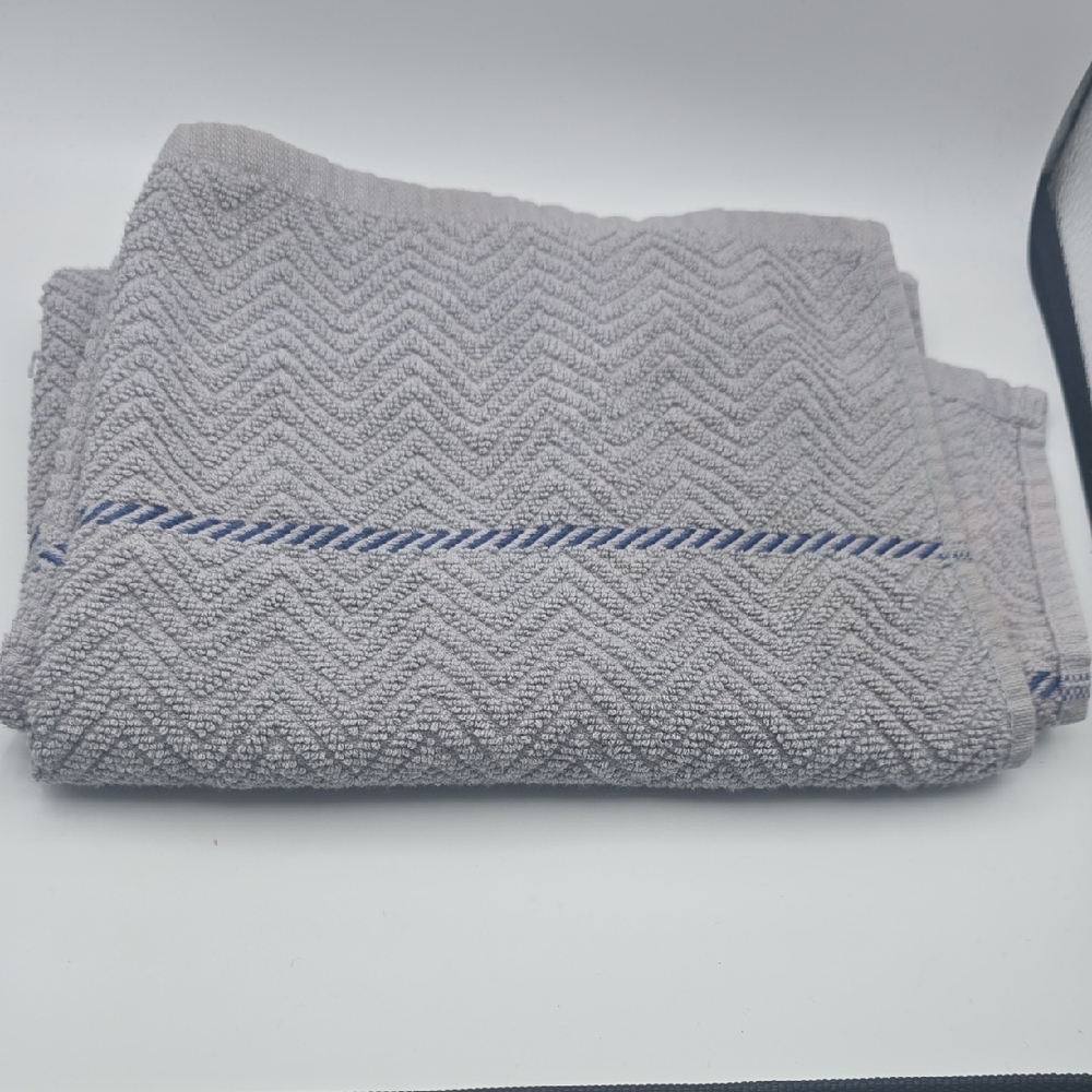 Ralph Lauren Gray & Blue Bathroom Hand Towel (EUC)(LIKE NEW)🩶💙🩶